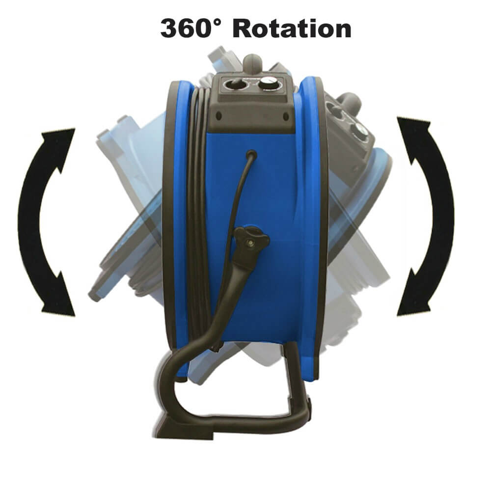 Rack/stand included allowing 360-degree rotation for multiple drying positions Rack/stand included allowing 360-degree rotation for multiple drying positions