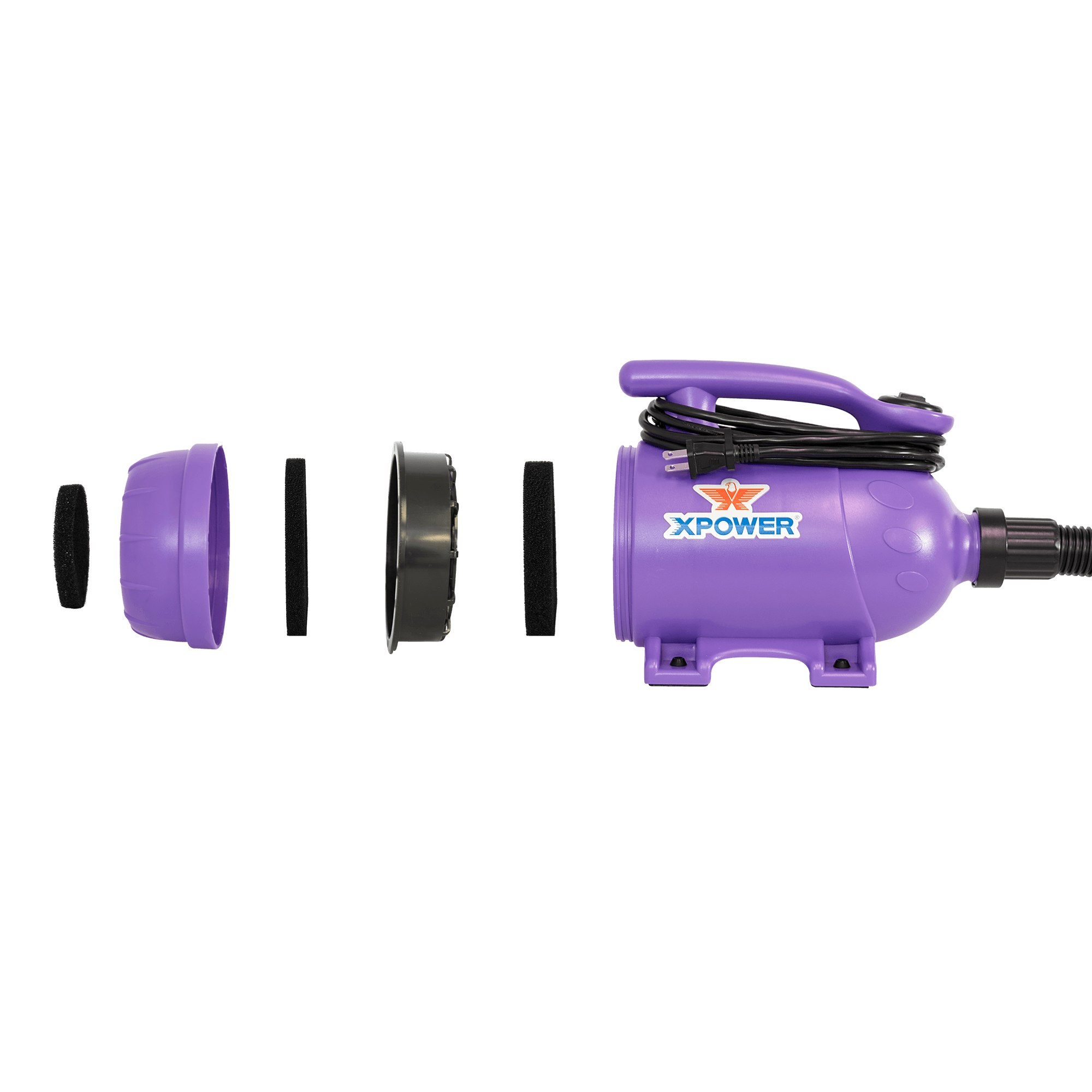 XPOWER B-2 Pro at Home 2 HP Dog Grooming 2-in-1 Force Pet Dryer & Vacuum